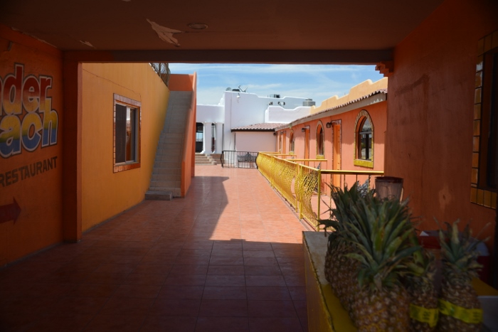 courtyard leading to a restaurant